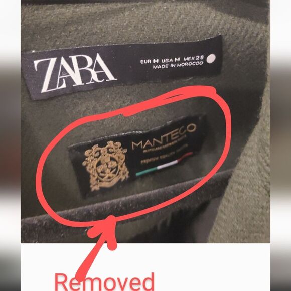 Zara Manteco Tailored Wool Coat Medium - Picture 11 of 12